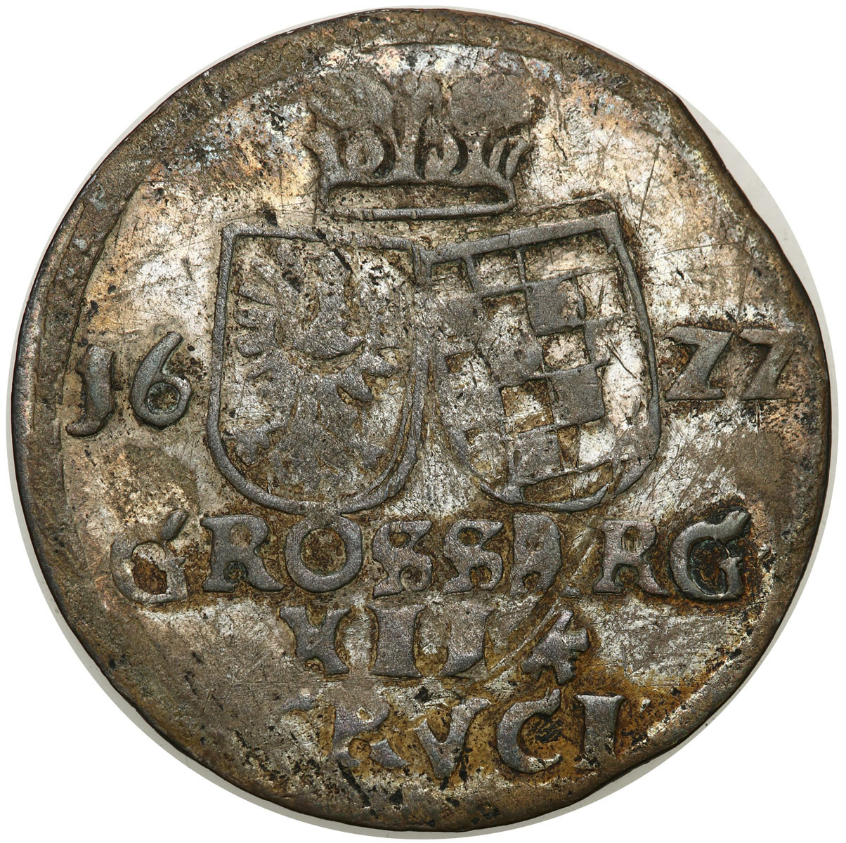 Śląsk - Księstwo Legnicko-Brzesko-Wołowskie. Jerzy Rudolf Legnicki (1621-1652). 12 krajcarów 1622 - RZADKIE
